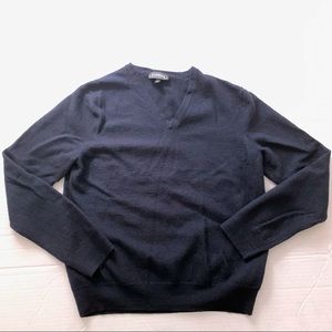 Express XL 16 Boys Youth Navy V Neck Sweater Wool